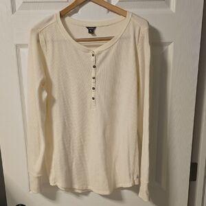 Eddie Bauer Ivory Henley Top